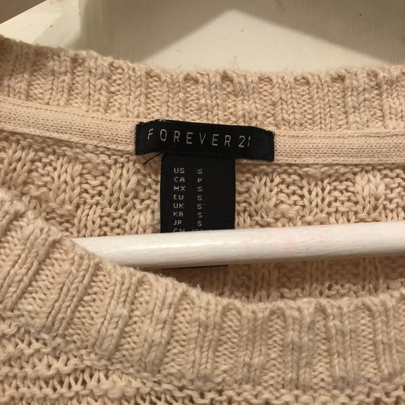 Cream oversized knit sweater - Picture 2 of 2